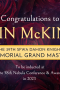 McKinley Named Grand Master
